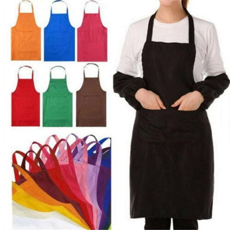 Adjustable Bib Apron Dress Men Women Kitchen Restaurant Chef