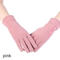 thumbnail image 1 of Hot Sale Anti-skid German Velvet Touchscreen Warm Mittens Women Gloves Full Finger Gloves Riding Gloves PINK, 1 of 8