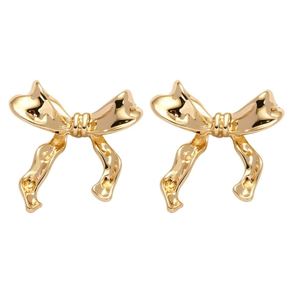 Hot Sale!Bow Earrings for Women,Flower Ribbon Bow Stud Earrings Valentine's Day Gifts,Gold Bow Earrings Dangle,Bow Earrings Gold Hoops,Gold Bow Women Ribbon Stud Earrings Gifts