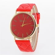 Hot Sale！(Buy 2 get 1 free),Watches for Women,Fashion Ladies Diamond Plaid Leather Quartz Watch Gold Case Watch Valentine's Day Gift,rad