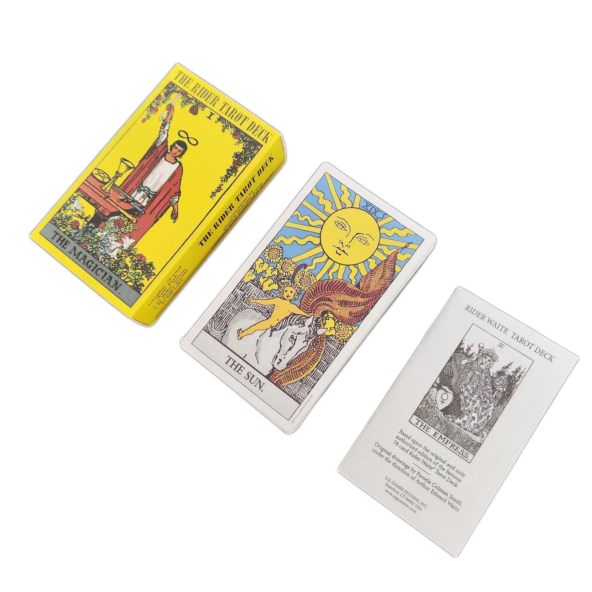 Hot Sale Cards 12X7cm Radiant Wise Spirit Tarot With Paper Introduction Divination Party Entertainment Board Games Playing Cards
