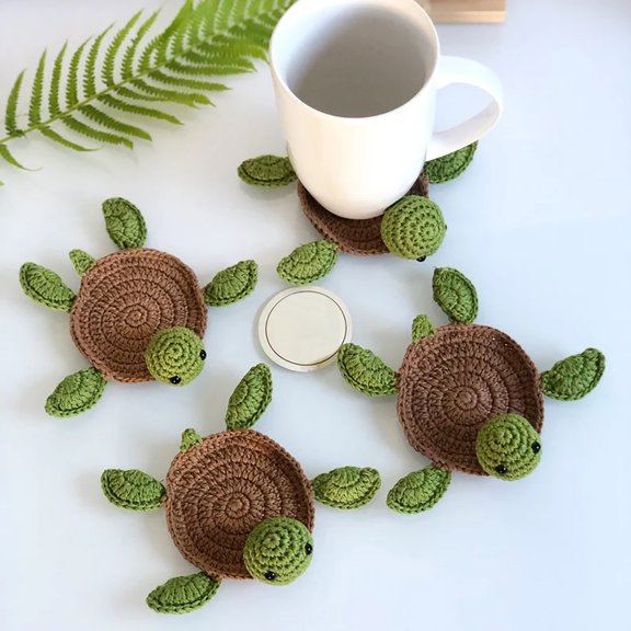 Hot Sale!Cute Turtle Mug Blanket Handmade Crochet Mug Blanket Crochet Turtle Mug Blanket Mug Mug Blanket Housewarming Gift Home Decor Mom Gift Teacher Gift,Durable & Ecofriendly Home Essentials