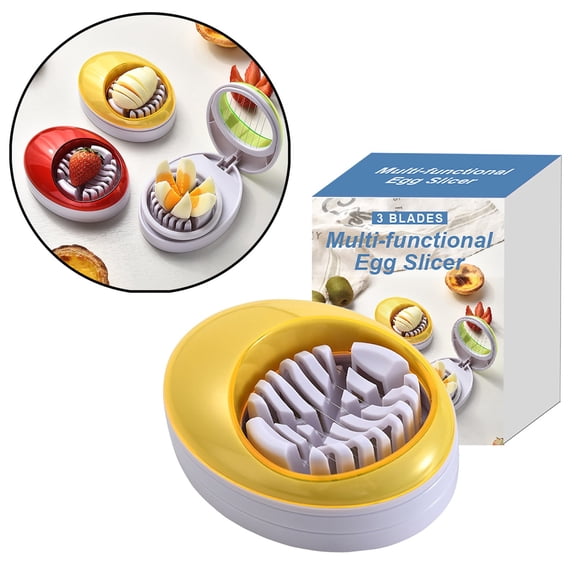 Hot Sale! Dusknt Egg Slicer, Multi Functional Plastic Abs Egg Century Egg and Boiled Egg Slicer Convenient Egg Cutter Tool Efficient Egg Divider