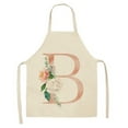 Hot Sale English Letter Rose Series Linen Apron For Adults And Children