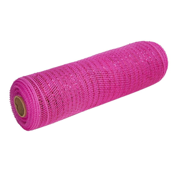 Hot Sale! Fdelink Atmosphere Ribbon Packaging Net Dark Pink Pp + Pink, Solid/ Metallic Mesh Roll Floral Craft Wedding Party Decorative Ribbon Roll, 1 Roll of Decorating Bagsparty Balloon
