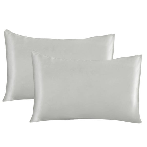 Hot Sale! Fdelink Envelope No Zipper Pillowcase 2Pc 51X76Cm Grey, Silk Pillowcase 2 Pack for Hair and Skin Both Sides Proof Soft Breathable Smooth Silk Pillow Cover, 2*Pillow Coverpolyester Doll