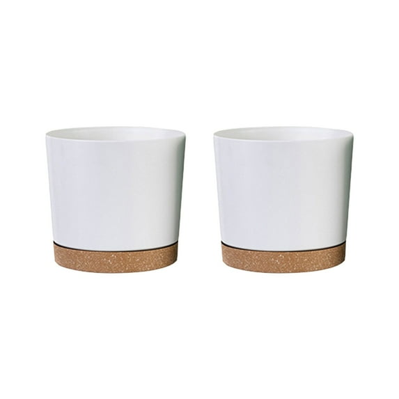 Hot Sale! Fdelink Plant Pots Set of for Indoor Plants with Holes and Removable Base Saucer Modern Decorative for Outdoor Garden, 2X Flower Pothorticultural Water Basin