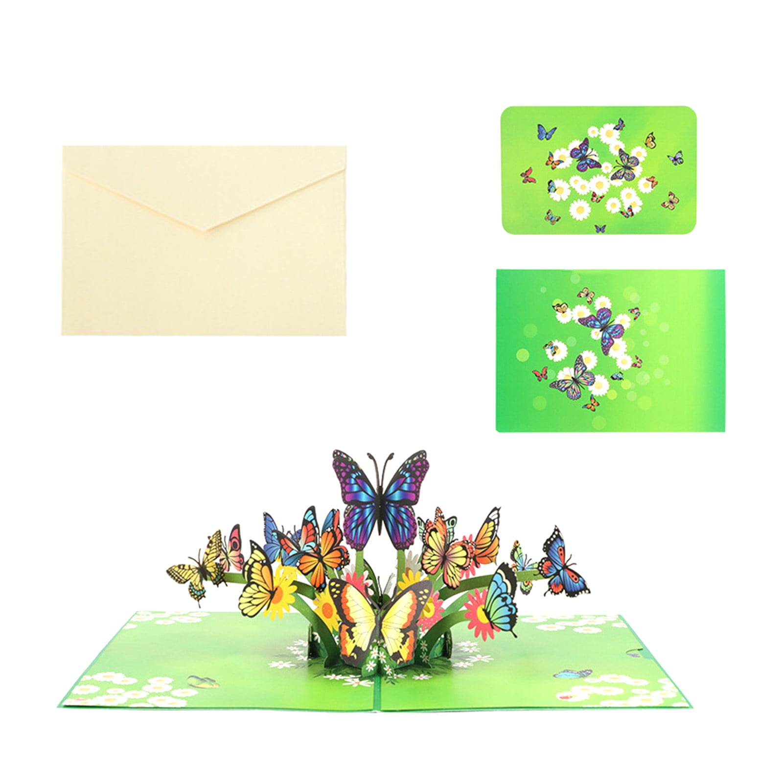 Hot Sale！flying Butterflies Pop Up Card3d Flower Butterfly Birthday Card Butterfly Fly Out