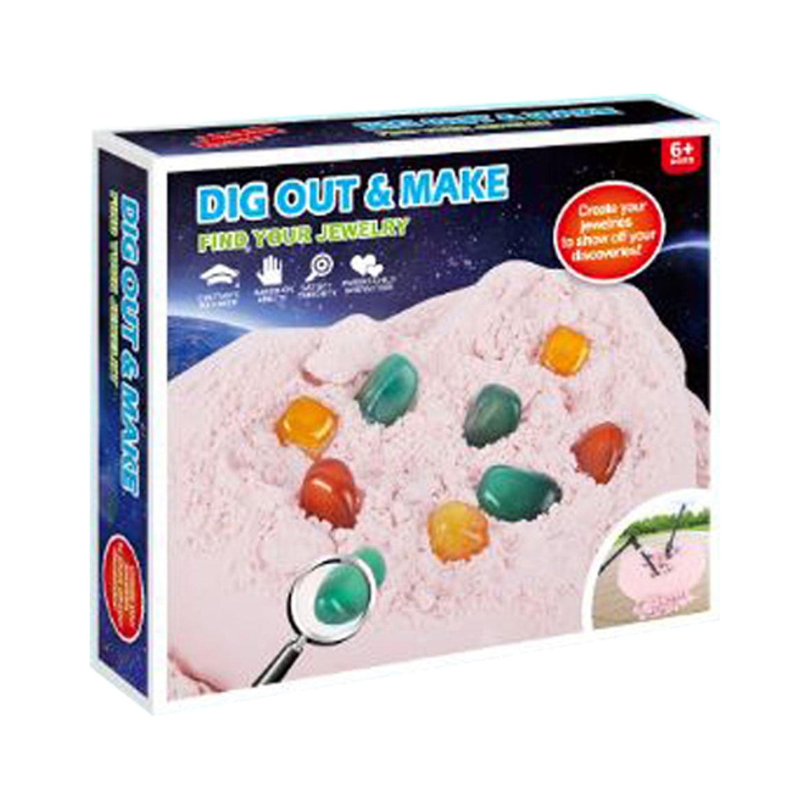 Hot Sale！Fossil and Gemstones Dig Kit,Great Science Kit for Kids