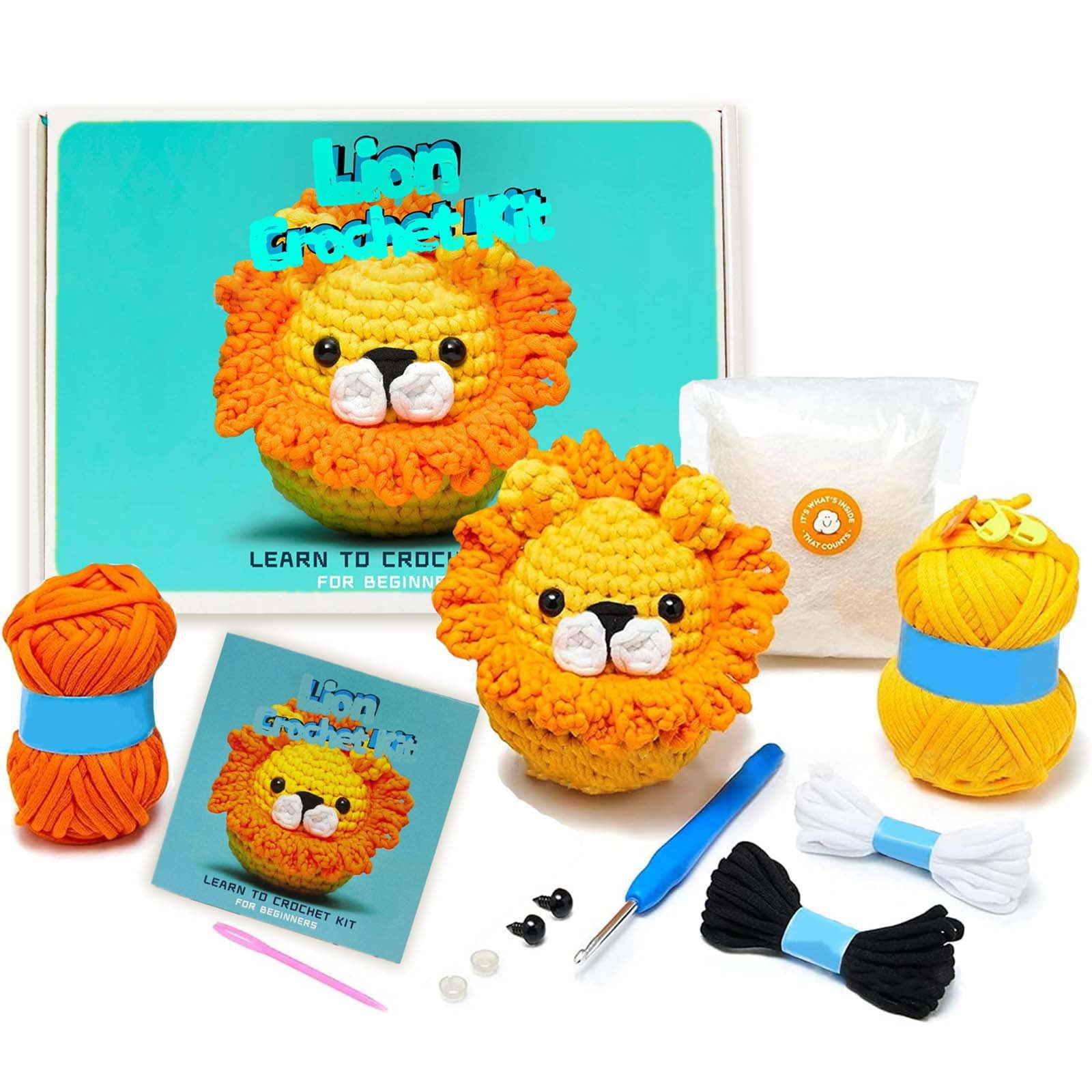 Hot Sale!Giyblacko He Woobles Crochet Kit With Easy Peasy Yarn As Seen On Tank For Beginners