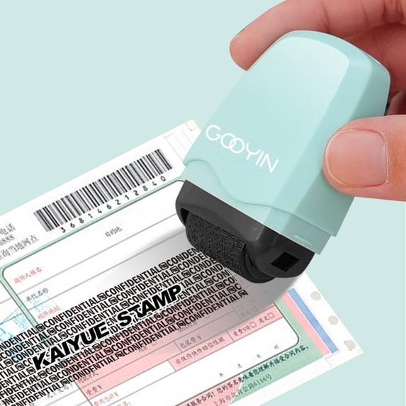 Hot Sale!! Identity Theft Protection Roller Stamps Wide Kit - Confidential Roller Stamp, Anti Theft, Privacy & Security Stamp, Designed for Id Blackout Security