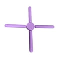 thumbnail image 1 of Hot Sale!Kaireo Folded Cross Pad Purple,Foldable Silicone Heat Insulation Mat Multi Color Shaped Pot Mat & Dining Mat Creative Non Heat for Kitchen, 1 of 5