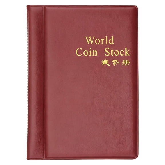 Hot Sale!Kaireo +Lwh250521503 Attribute Coin Commemorative Coin Protection Collection Album Jujube Red,Pockets Album Holder Collecting Book Album Pocket Storage Album Souvenir Holder for Collectors