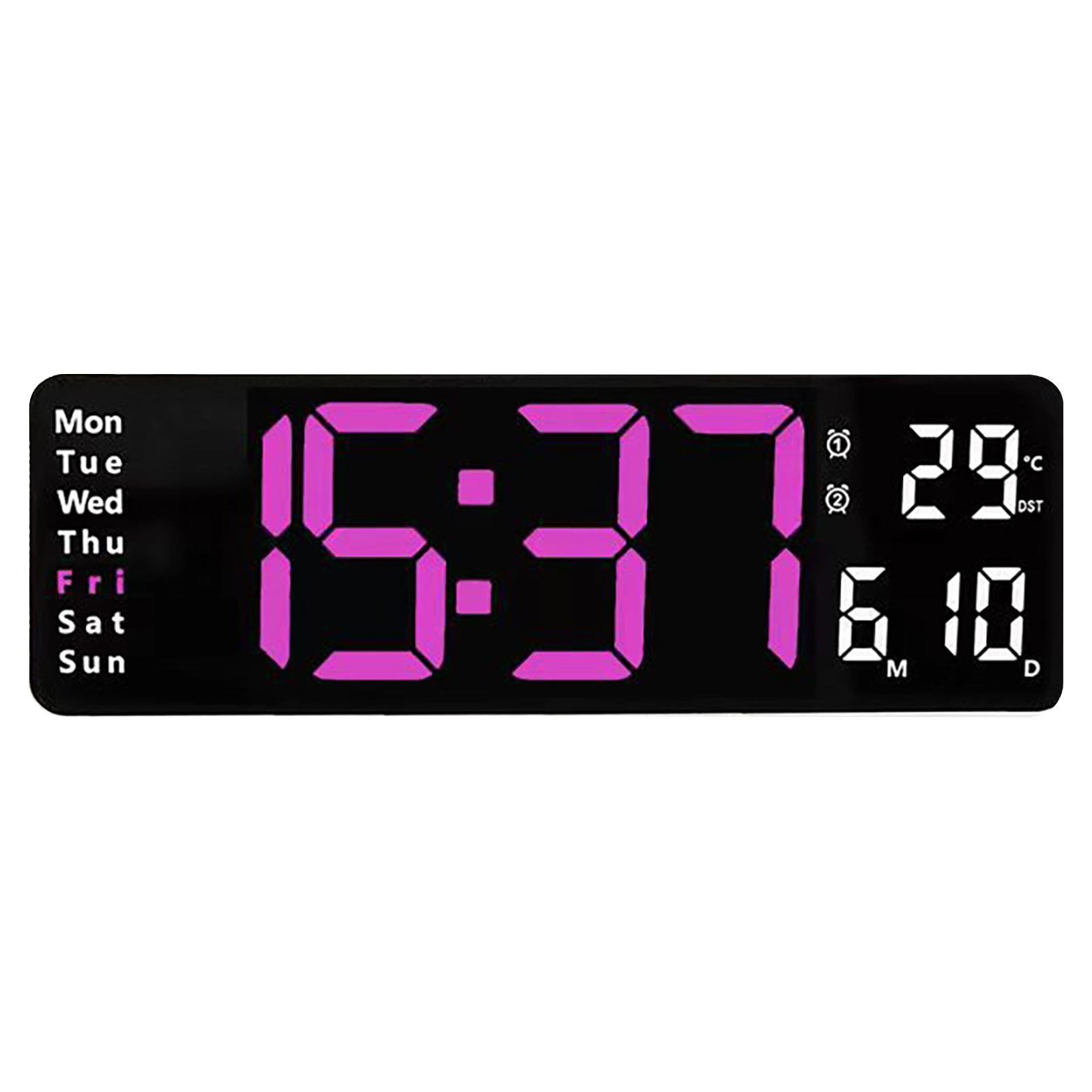Hot Sale! Large Led Digital Wall Clock Temperature Date Day Display Usb