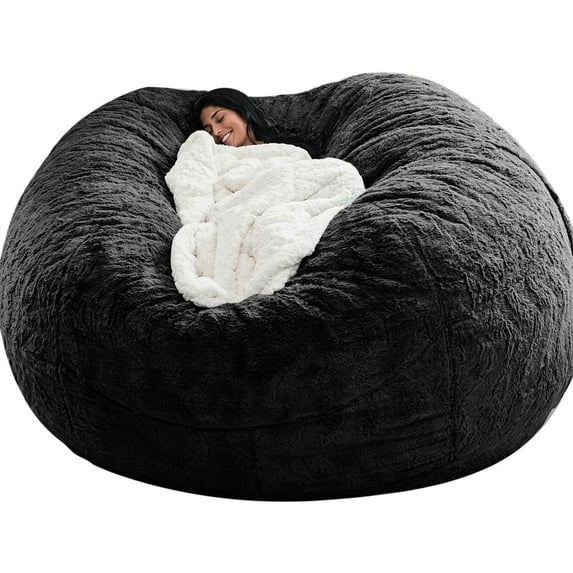 Lazy Floor Sofa Couch Bean Bag,Bean Bag Chair Cover,Big Round Soft Fluffy Velvet Sofa Bed Cover,Living Room Furniture,Lazy Sofa Bed Cover(Cover only,No Filler)