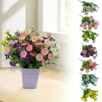 Hot Sale Lssam Fake Flowers Artificial Plants Daisy Artificial Realistic Colorful Outdoor Spring Summer Decor for Planters Front Porch Backyard Cemetery