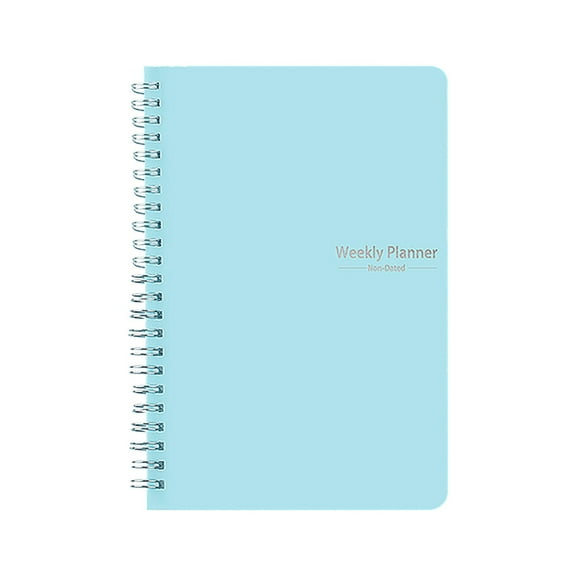 Hot Sale!Oimcto 52-Week Schedule Coil Notebook (Blue),52 Week Planner 2025 Daily Planner Full Page 52 Week Discipline Punch Book Daily Planner Daily One Page Calendar 2025 January 2025 December 2025