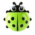 thumbnail image 1 of Pedty Ladybug Toothbrush Holder*1,Creative Cute Cartoon Kids Wall Suction Cup Mount Toothbrush Toothpaste Holder Pencil Pen Container Box Travel Organizer Plastic Pocket Storage Organizer, 1 of 6