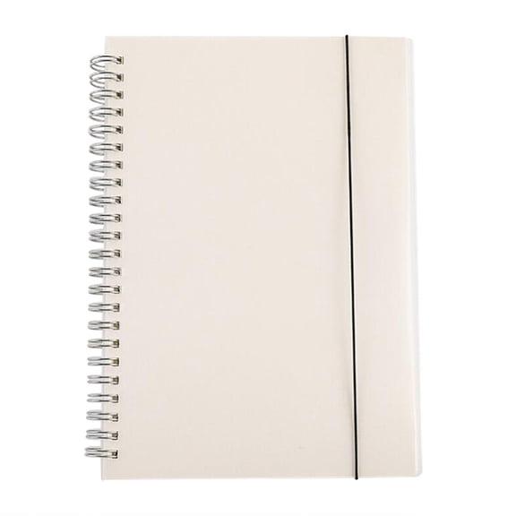 Hot Sale! Pedty Transparent Frosted Coil Manual Book Grid Blank Horizontal Line Dot Matrix Notebook (A5 Blank),Transparent Frosted Cover Coil Blank Line Lattice Journal Diary Notebook