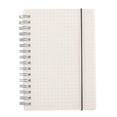 thumbnail image 1 of Pedty Transparent Frosted Coil Notebook Book Grid Blank Horizontal Line Lattice Notebook (A6 Lattice),Transparent Frosted Cover Coil Blank Line Lattice Journal Diary Notebook,Blank Diaries & Journals, 1 of 2