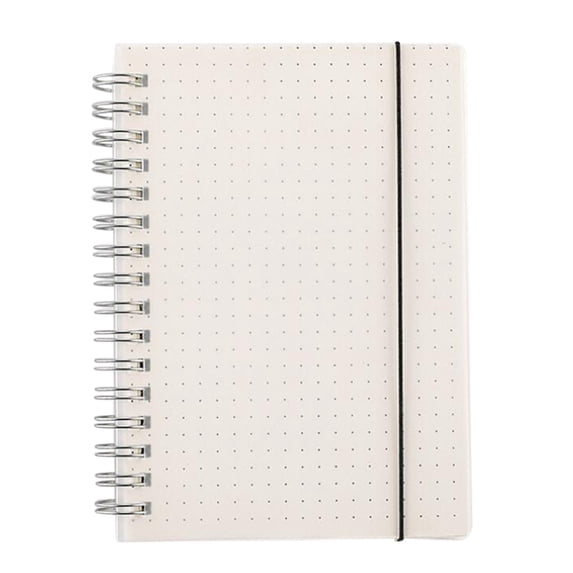 Pedty Transparent Frosted Coil Notebook Book Grid Blank Horizontal Line Lattice Notebook (A6 Lattice),Transparent Frosted Cover Coil Blank Line Lattice Journal Diary Notebook,Blank Diaries & Journals