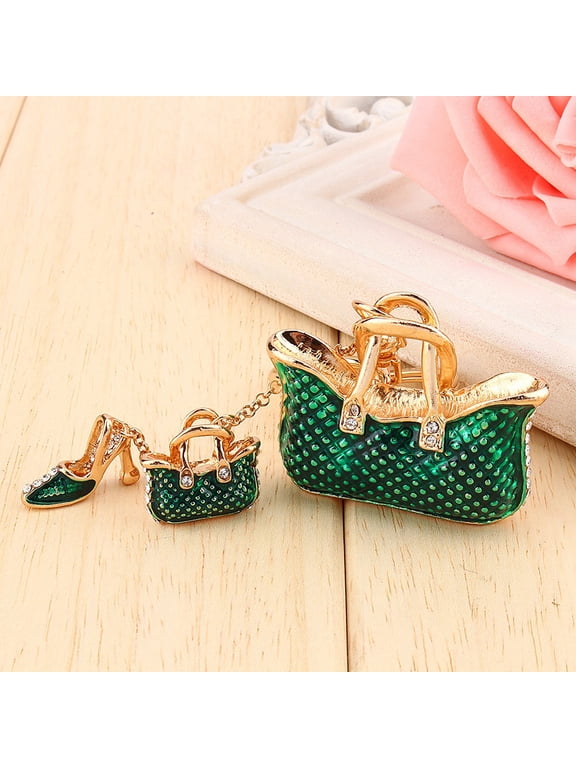 Hot Sale Rhinestone Crystal Keyring Charm Pendant Purse Key Ring Keychain Gift,Bag Set Keyring,Rhinestone Keychain