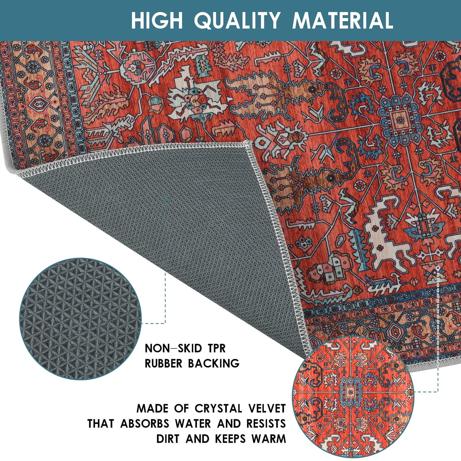 Hot Sale! Shiogb Indoor Door Mat Retro Entryway Door Mats Indoor Non