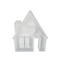 Silicone Molds Casting Molds Houses Candle Molds with Window,Heart,Home Mold,House Silicone Candle Molds,Clay Molds,Soap Moulds,Epoxy Resin Molds,for Making Candle,Baking,DIY Crafts