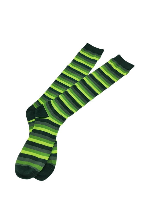 Hot Sale!! St. Patrick's Day Socks for Women and Mens Novelty Black Green Shamrock Stripe Irish Crew Dress Socks for Women Gift Middle Fashion Stockings Girls Irish St.Festive Women Stripe Socks