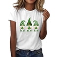 thumbnail image 1 of Hot Sale!! St. Patricks Day Shirt for Womens Cute Gnomes T-Shirt Shamrock Printed Shirts Short Sleeve Graphic Tees Tops Womens Fashion Casual Printed Short Sleeved Tee Shirt Tops Black L, 1 of 4