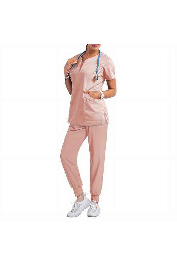 Hot Sale Summer Short Sleeve Hospital Beauty Salon Doctor Nursing Uniform Nurse Medical Uniforms Casual Pharmacy Working Medical Accessories