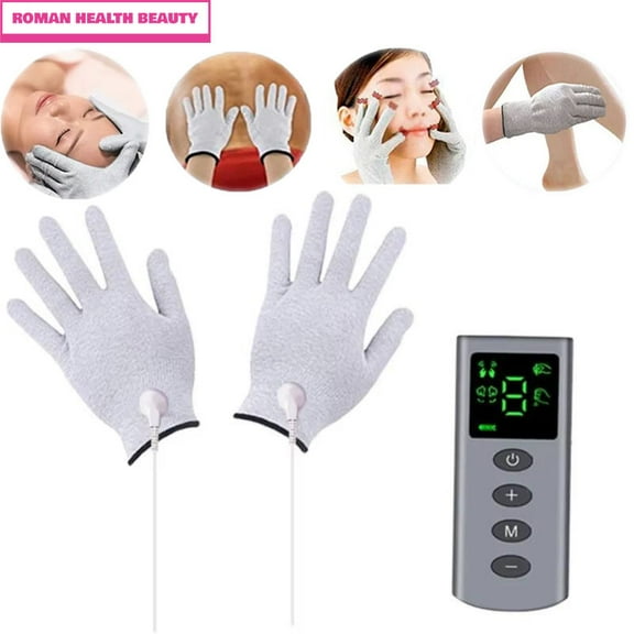 Hot Sale TENS/EMS Massage Gloves - 4 Modes Palm Muscle Stimulator, Portable Handheld Beauty Massager Glove for Daily Care