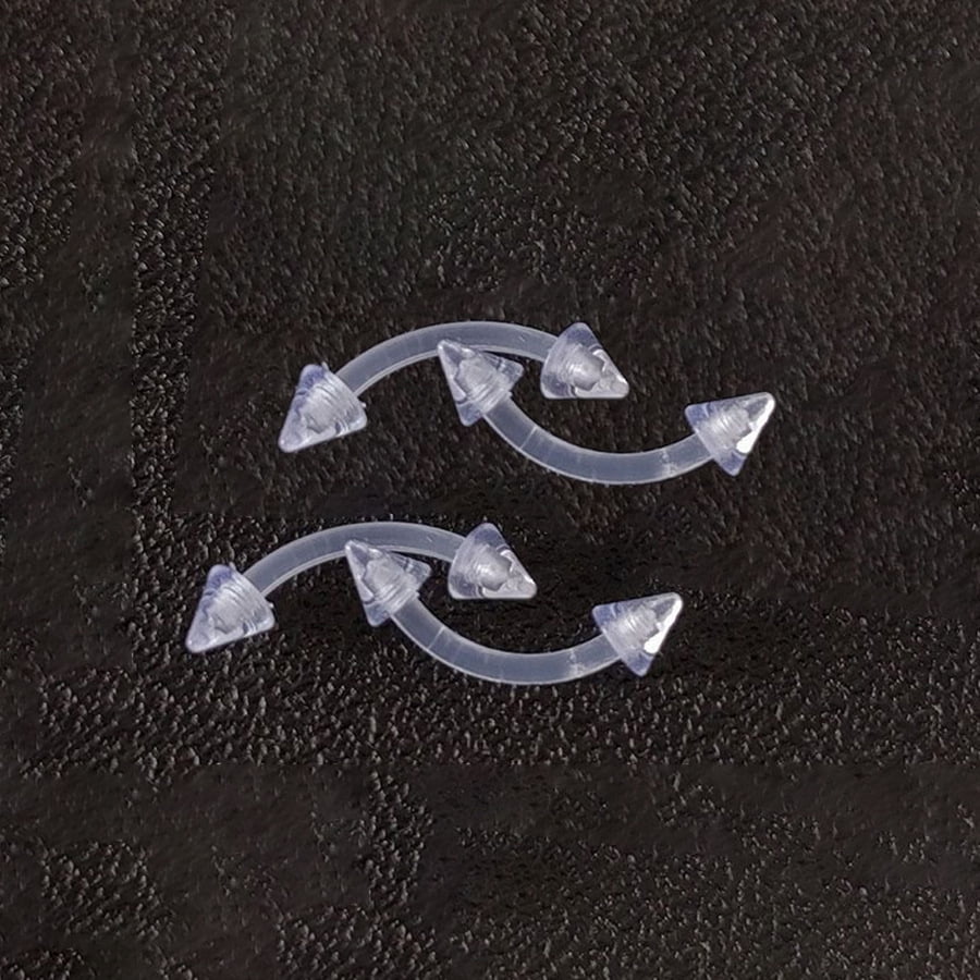 Hot Sale Transparent Soft Bar Acrylic Tongue Nail Navel Nail Invisible