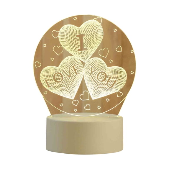 Hot Sale!Valentines Day Gifts for Anniversary Couple,Personalized Heart Acrylic LED Night Light,Valentines Day Gifts for Him Her Boyfriend Parents Women Men,Valentines Day Decor,Couples Gifts