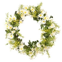 Hot Sale!Veeogra Artificial Flower Spring Wreath Wreath for Front Door Wall Home Decorations,White