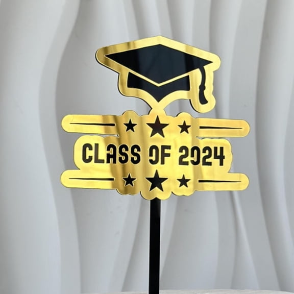 Hot Sale!Veeogra Cake Decorations,Graduation Party Decorations,2024 Graduation Season Acrylic Cake Card Happy Graduation Cake Decoration Party Supplies,Party Favors,Class Of 2025
