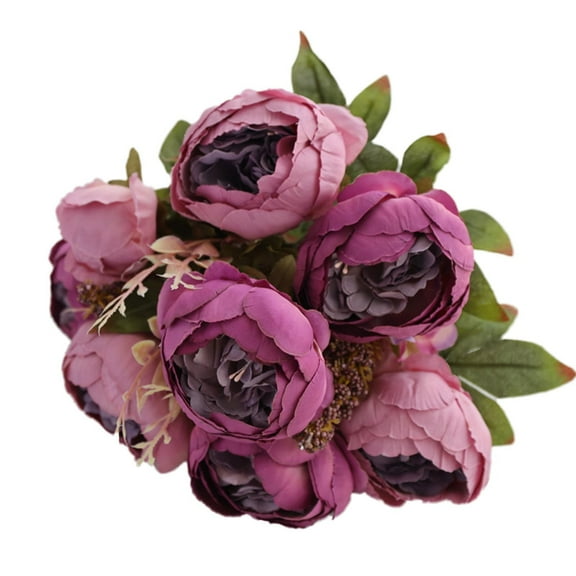 Hot Sale!Veeogra Fake Flowers,Peony Bulbs,13 Core Covered Peony Simulation Peony Living Room Home Table Decorative Flowers Artificial Flowers Ornaments,Gifts For Women,Living Room Decor,Purple