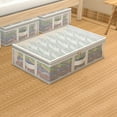 thumbnail image 1 of Hot Sale, Vsgery Foldable Underbed Storage Bag, Breathable Quilt Organizer, Zipper Closets, Space-Saver, for Bedroom, Compact Storage Solution|PVC,White, 1 of 7