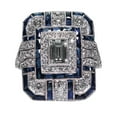 thumbnail image 1 of Best Sale! WEANT Antique Art Deco 925 Sterling Silver Sapphire Diamond Ring Blue L9, 1 of 2