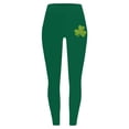 thumbnail image 1 of Hot Sale!! Women's St. Patrick's Day Shamrock Leggings 3D Printed Irish Green Clover Leaves High Waist Stretchy Soft Yoga Pants Women's Leggings Irish Irish Sports Leggings with Soft and Slim Butt, 1 of 3