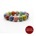 thumbnail image 1 of Hot Sale handmaking Heart Shaped vintage beads lady bracelet Bohemia Ceramic stone charm women Bangles fashion christmas gift, 1 of 6