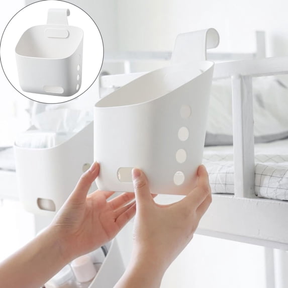 Hot Sale! npkgvia Hanging Plastic Baskets For Organizing Over The Door/Wall Mount Cabinet Organizer Storage Basket In Kitchen Bathroom Shower Hanging Basket W,White