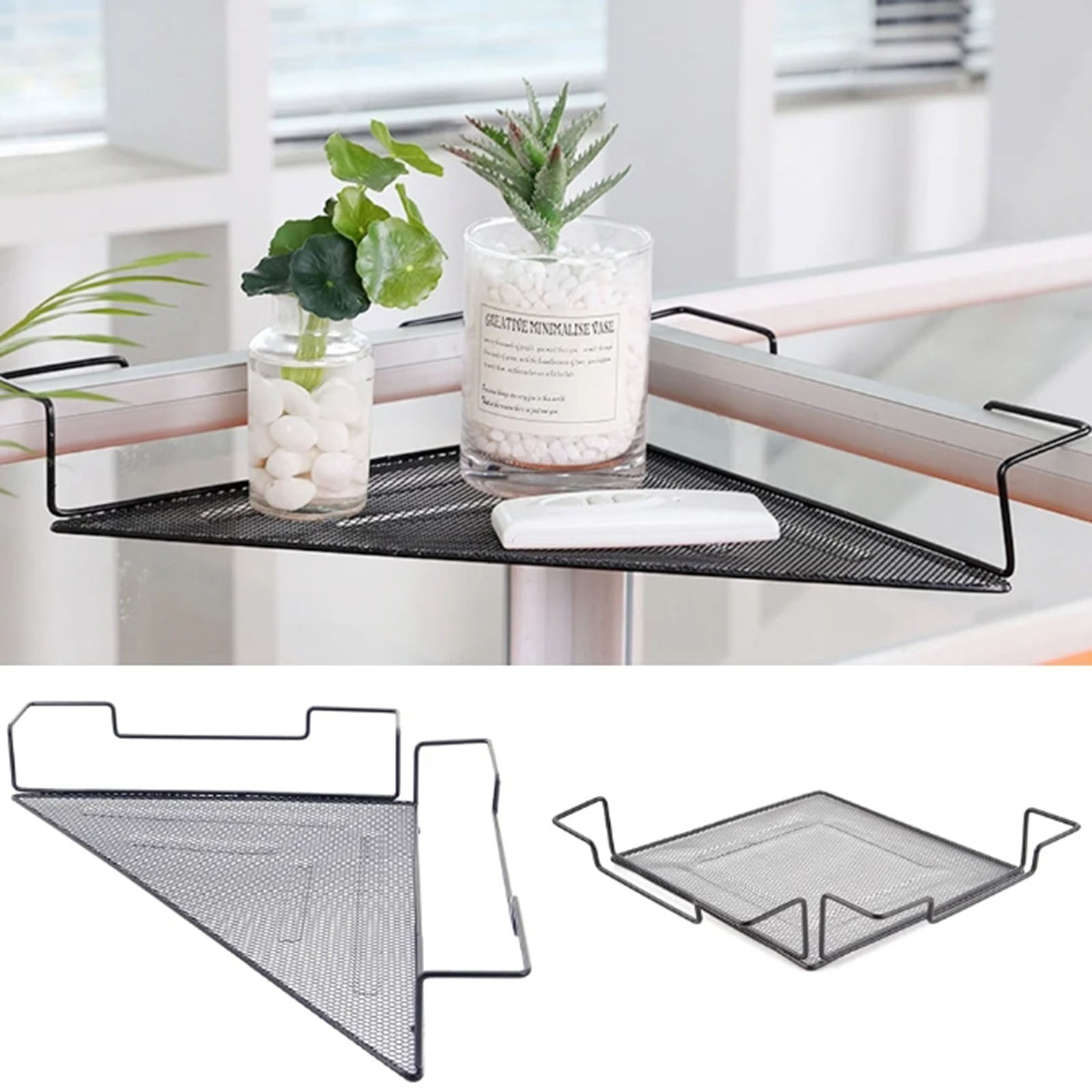 Corner Floating Rack Hot Sale!npkgvia Kitchen Rack,Bathroom Rack,Floating Corner Shelf Wire ...