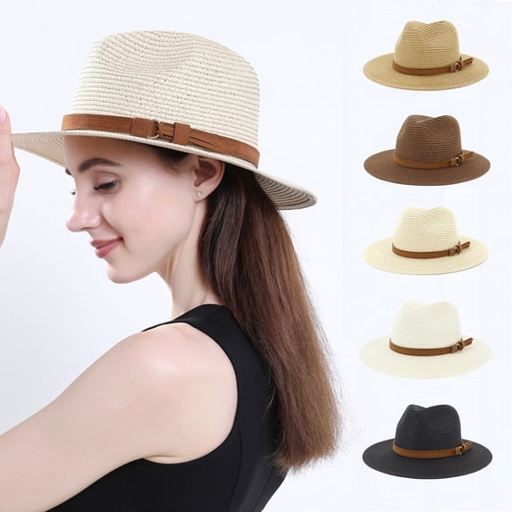 Hot Sales Under $5 Coffee Western Cap Wide Brim Sunhat GIJNRIUIUA Peak Summer Multicolor Ladies Board Light Cap Hole Ponytail Sun Hat Baseball Cap Baseball Caps Beret Hat