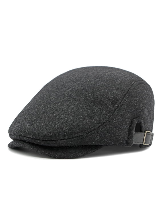 Hot Sales Under $5 Gray2 Newsboy Caps GIJNRIUIUA Adjustable Beret Hat Keep Warm Lightweight British Style Gentleman Men for Travel Men's Winter Warm Hat British Retro Beret Middle and Elde Visor Hats