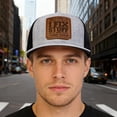 thumbnail image 1 of Hot Sales Under $5 Grey Headwear Snapback Trucker GIJNRIUIUA Leather Label Baseball Cap Personalized Net Cap Outdoor Fashionable Sun Hat Men's and Women's Driver Caps Accessories Hats, 1 of 6