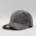 thumbnail image 1 of Hot Sales Under $5 Grey Headwear Snapback Trucker GIJNRIUIUA New Velvet Baseball Cap for Women Men Crushed Plain Dad Hat Sports Cap Hats Unstructured 1 Hat Beach Hats, 1 of 3