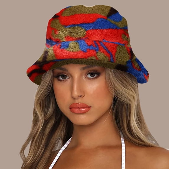 Hot Sales Under $5 Hot Pink Bucket Hats for Men Women GIJNRIUIUA Cap Warm for Women Bucket Basin Hat Thick Hat Printed Men Winter Bucket Baseball Caps Baseball Caps