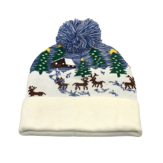 Hot Sales Under $5 Multicolor Knit Winter Beanies GIJNRIUIUA Christmas Winter Hats for Men Women Soft Warm Knit Hat Ski Stocking Cuffed Cap Muslim Scarf