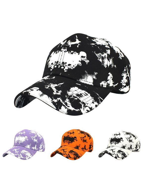 Hot Sales Under $5 White Baseball Hat GIJNRIUIUA Spring and Autumn Tie Dye Baseball Cap Fashion Men's Cap Foreign Trade Outdoor Sun Visor Hat Baseball Hats